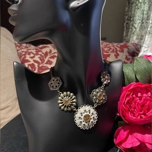 Dress Barn Medallion Necklace- Rustic/Boho